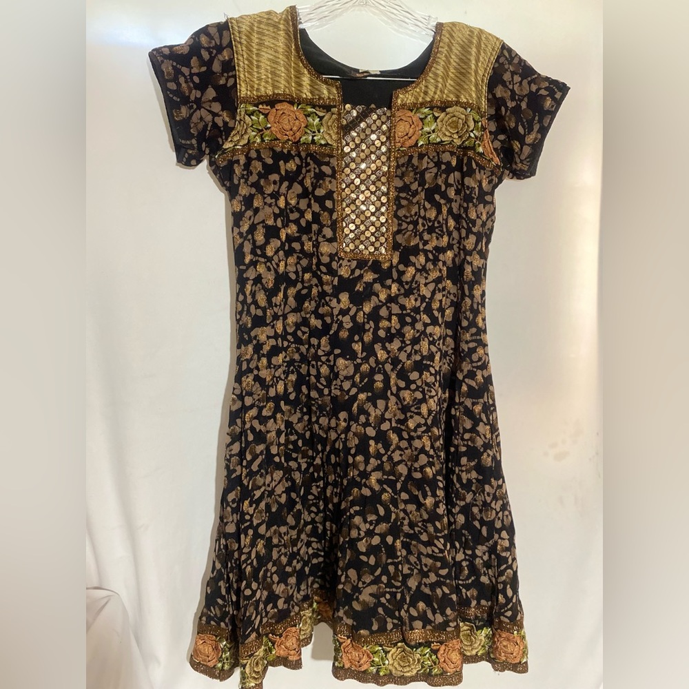 Sadaā Women’s Silk Black Printed Dress